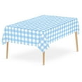 thumbnail image 1 of Fasiaou Rectangle Plastic Tablecloth, 54 X 108in Waterproof Oil-Proof Checkered PVC Table Cloth, Heavy Duty Vinyl Table Cover for Dining, Camping, Picnic, Outdoor,Light Blue, 1 of 9
