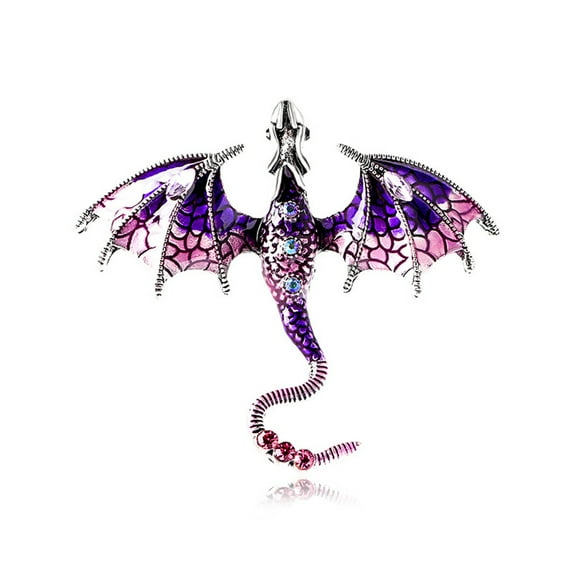 Fasiaou Retro Oil Dripping Dragon Style Brooch Personalized Coat Accessories Pin Jewelry/house/A Gift
