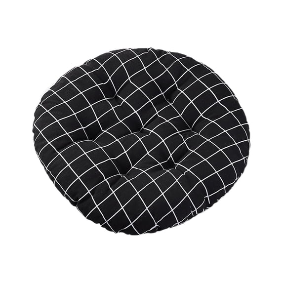 Fasiaou Round Memory Foam Seat Cushion, Round Bar Stool Cushion, Anti Slip Chair Pad, Detachable Circle Stool Cushion Machine Washable for Kitchen Dining Office Chairs High Stools,Black