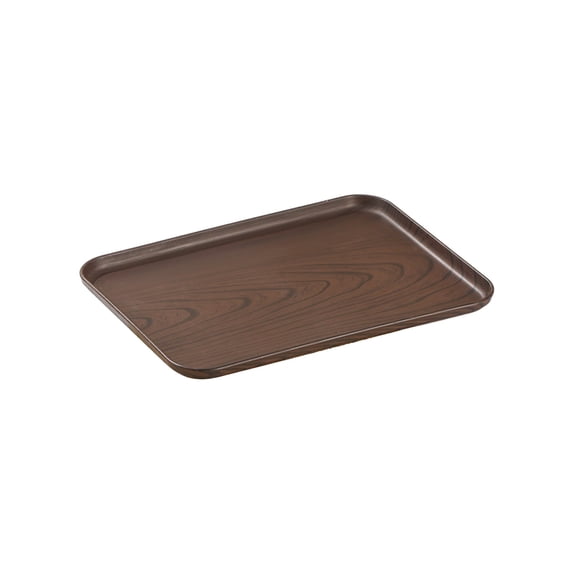 Fasiaou Serving Tray, Rectangle Non-Slip Tea Coffee Snack Plate, Food Meals Serving Tray with Raised Edges for Home Kitchen Restaurant,Coffee