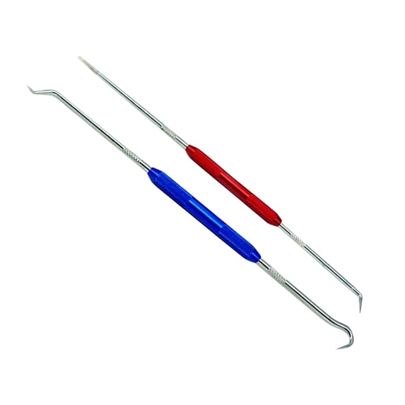 Fasiaou Small Size Crochet Hook Stainless Steel Crochet Needles 2 pcs Metal Crochet Hooks (0.6mm - 1.9mm) Embroidery Thread Knitting Weaving Tool DIY Lace Yarn Crochet Needle