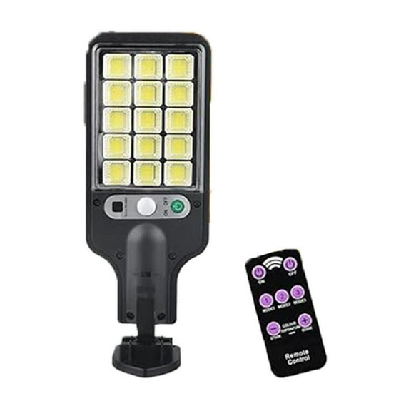 Fasiaou Solar Motion Sensor Wall Light, IP65 Waterproof Security Light with Remote, 3 Modes for Fence, Yard, Garden, Patio,As Show