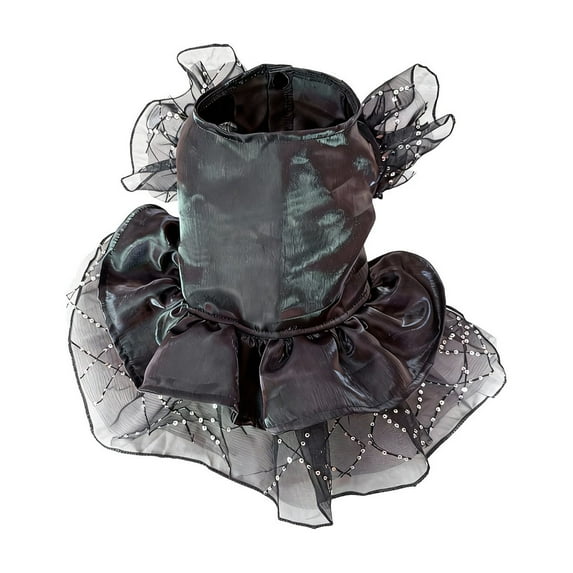 Fasiaou Spring Summer Pet Wedding Dresses and Party Outfits for Small Medium Sized Dogs Festive Apparel for All Kinds of Celebrations,Black