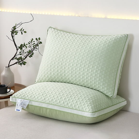 Fasiaou Store Hotel Quality Bed Pillows for Sleeping, Fiber Filled Breathable Cooling Pillow with Ventilation Holes, Supportive Soft Pillow for Side Back Stomach Sleepers