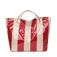 thumbnail image 1 of Fasiaou Tote Bag for Women Large Plastic Tote Bag for Work Letter Print Hobo bag Kraft Paper Work Handbags Purses,Red, 1 of 9