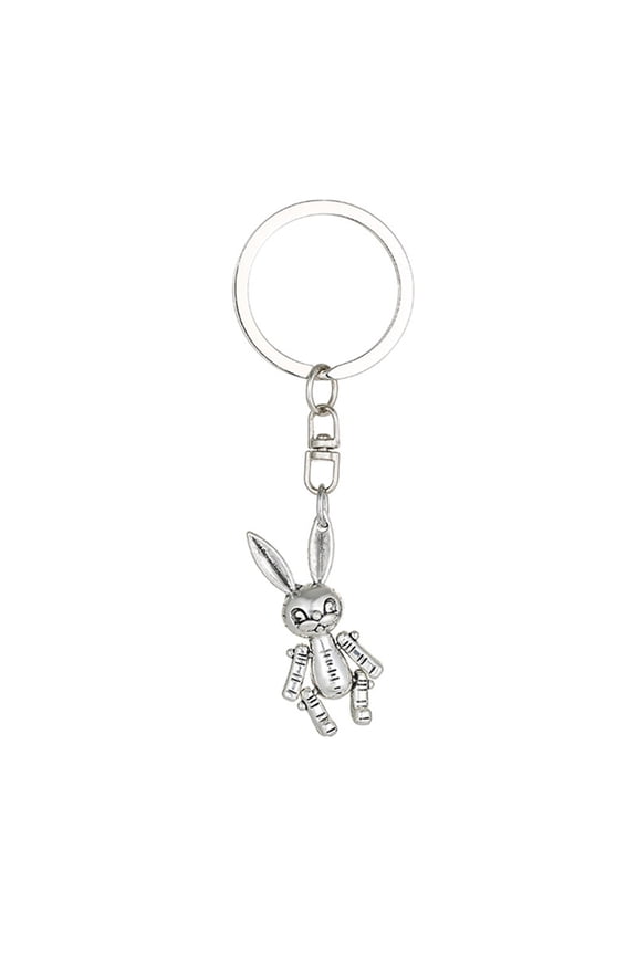 Rabbit Key Ring Rabbit Key Chain Movable Rabbit Robot Rabbit Keychain Zinc Alloy Bunny Key Ring Student Supplies