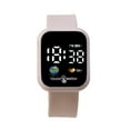 thumbnail image 1 of Fasijew Sporty Watch Square Dial Watch Earth Design Sport Watch Square Dial Touch Screen Big Number LED Digital Watch Silicone Wristband, 1 of 7