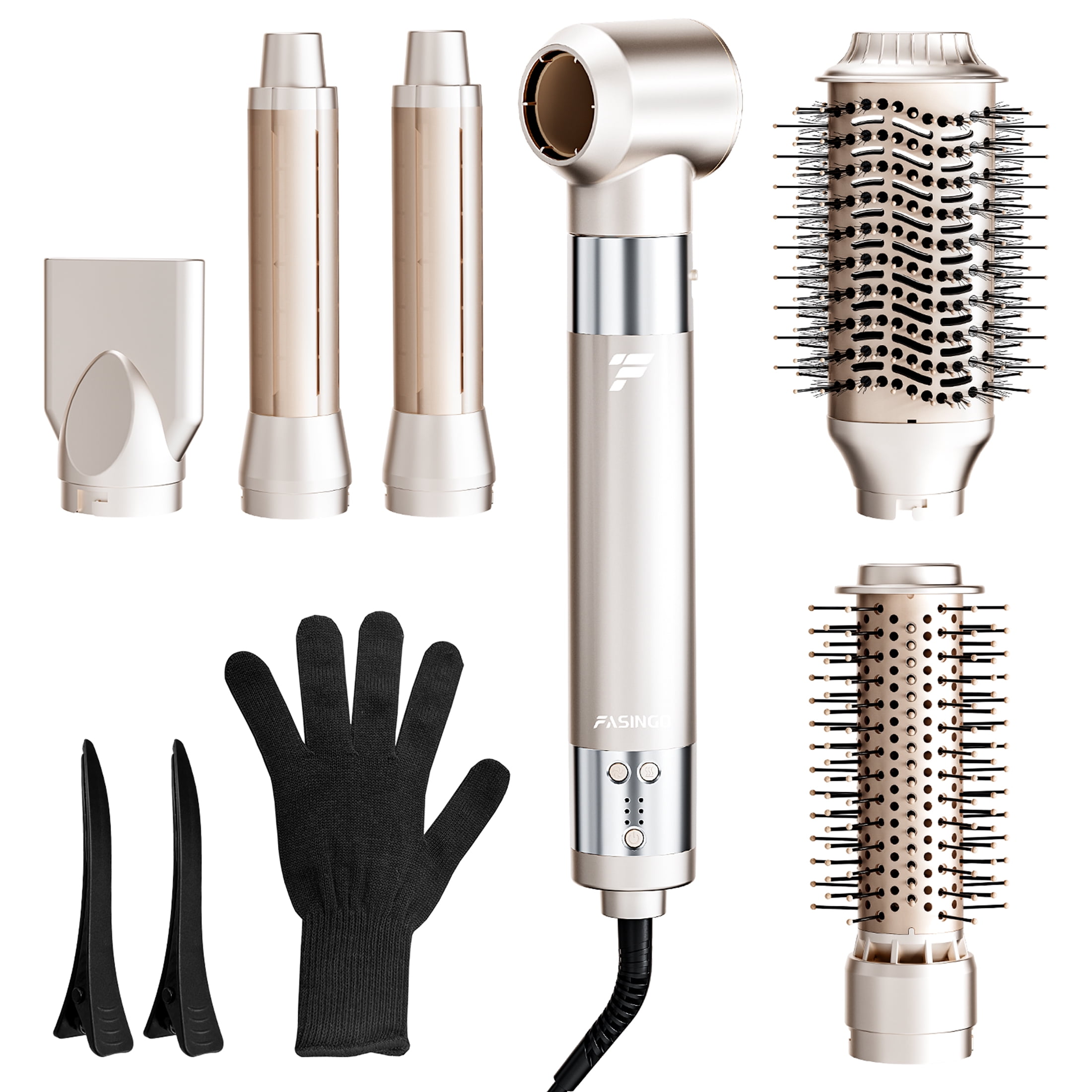 Fasingo 6-in-1 Hair Styling Tool,Ionic Hair Dryer,Hair