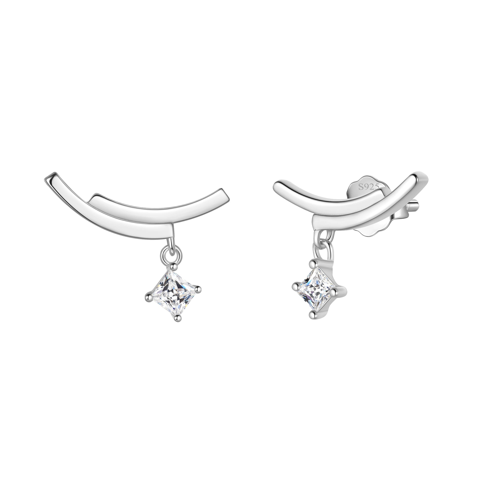 Phoenix Rising Earrings For Women - Sterling Silver With Austrian Crystals, Symbol Of Rebirth Gift