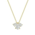 thumbnail image 1 of Fasjewly Gold Mini Dainty Necklace,Sterling Silver Pear Cubic Zirconia Cute Pendant Necklace for Women, 1 of 8