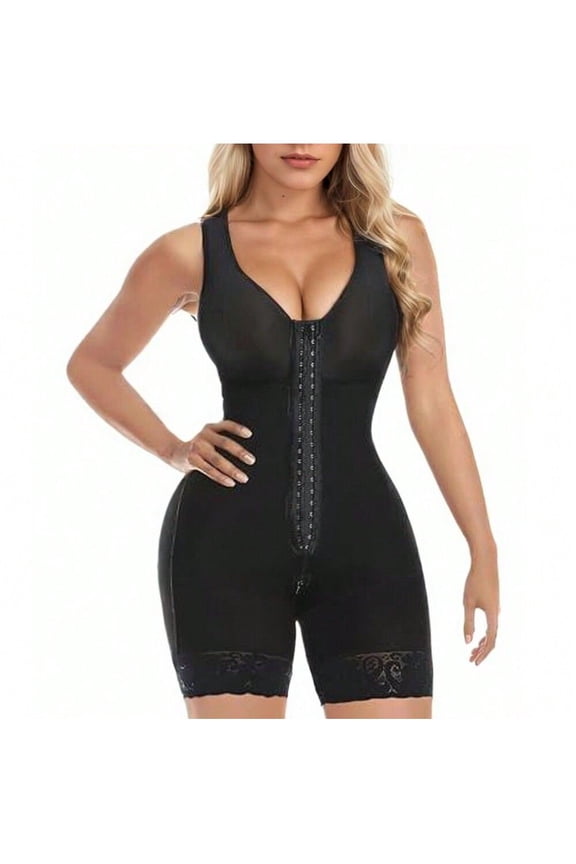 Fasjrixa Fajas Colombianas Shapewear for Women Tummy Control Post Surgery Full Body Shaper Butt Lifter with Zipper Crotch corset tops for women fajas colombianas moldeadoras