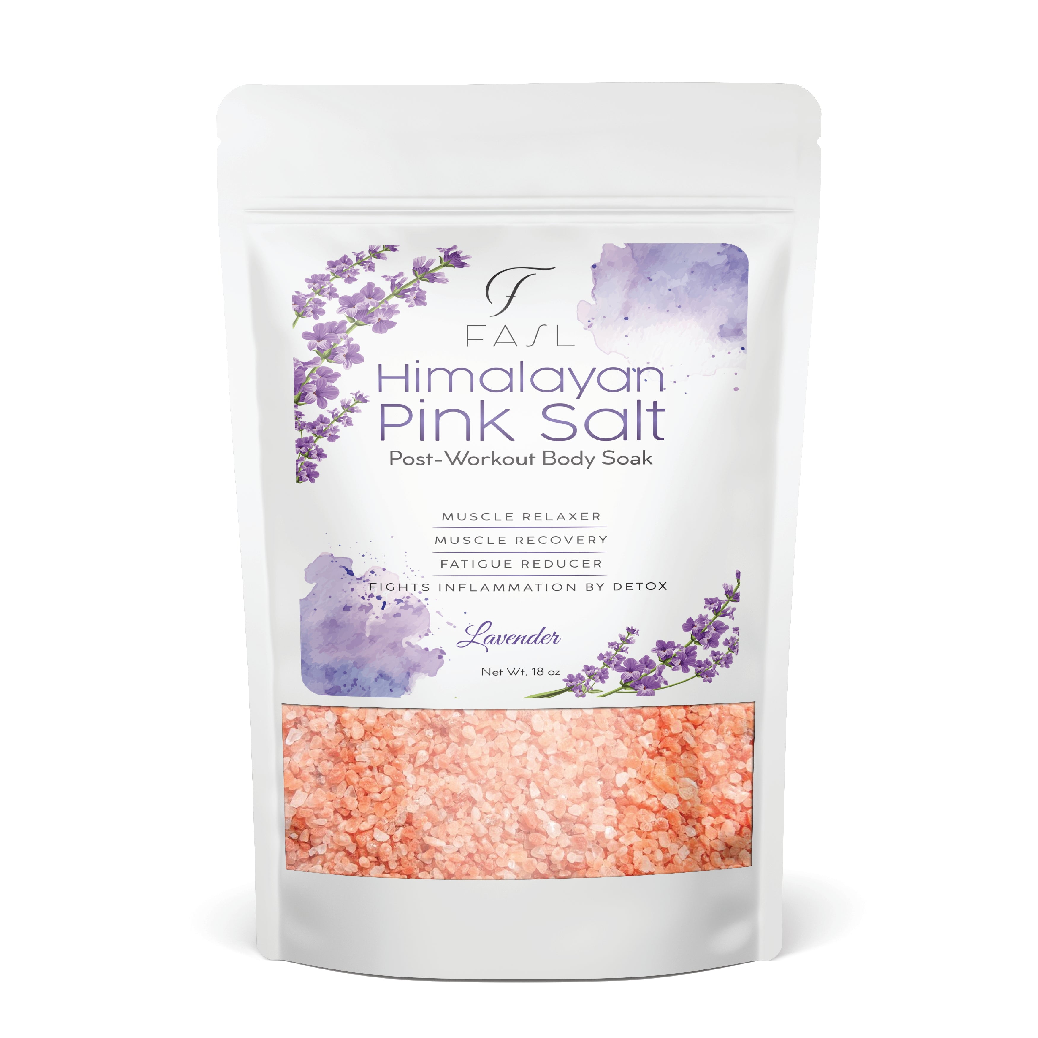 Fasl Himalayan Pink Bath Salt with Lavender Oil, All Natural Post
