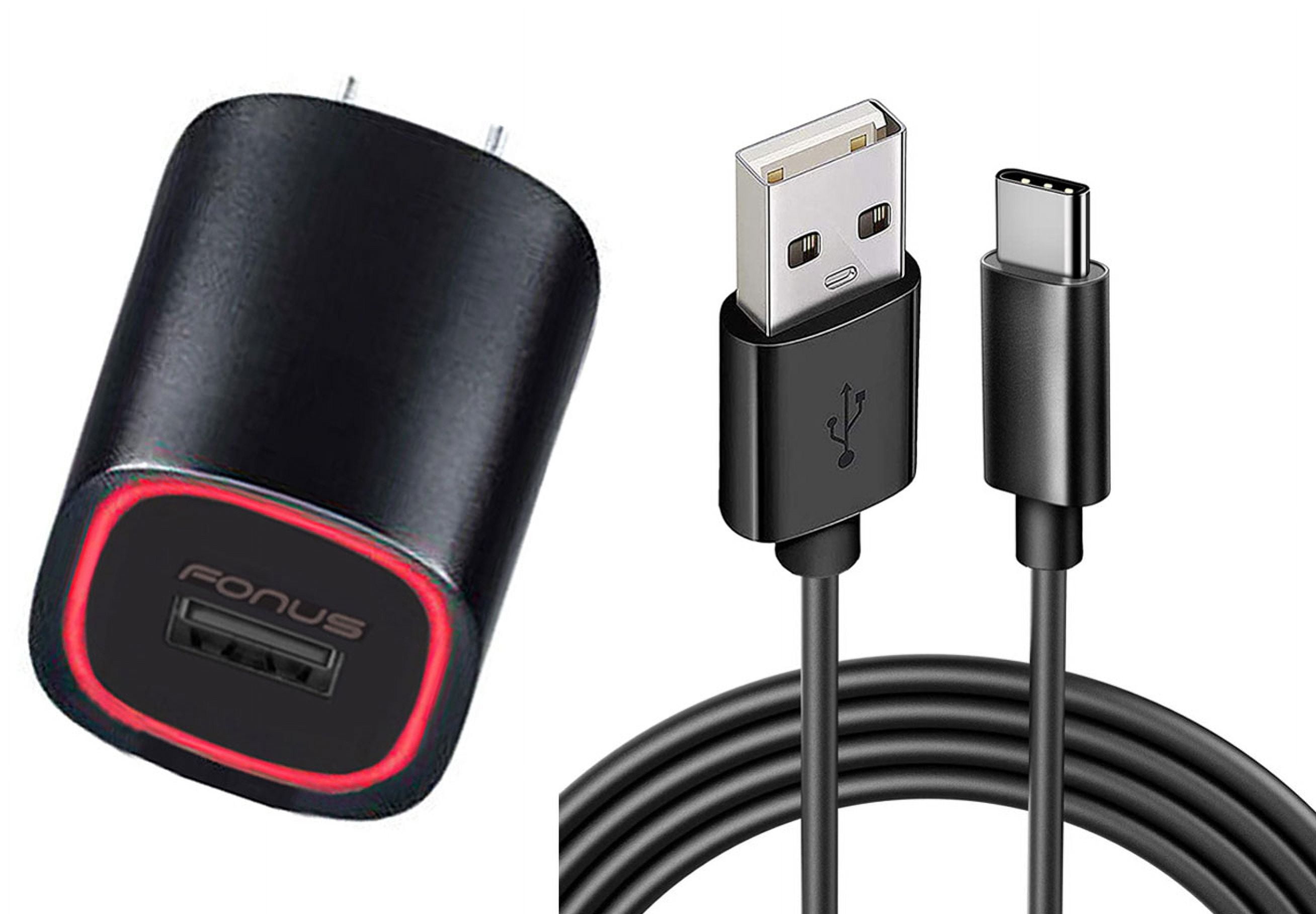 Fast 18W Home Charger for Samsung Galaxy A55/A35/A25 5G - USB Cable 6ft TYpe-C Power Adapter Cord