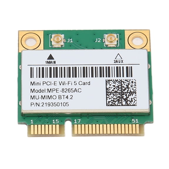 Fast 802.11ac WiFi Card, 867Mbps 5GHz  300Mbps 2.4GHz, <span Style="background:red"></span> 4.2, Mini PCIe