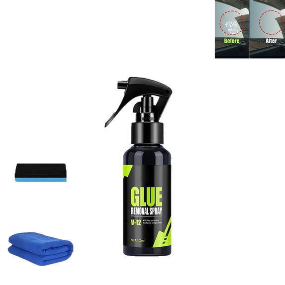 Fast-Acting Adhesive Remover, 100ml Professional Adhesive Remover Spray, Fast-Acting Sticky Residue Eliminator, Instant Adhesive Remover Spray, Scratch-Free Sticker, Decal, Glue & Tape Cleaner (1PC)