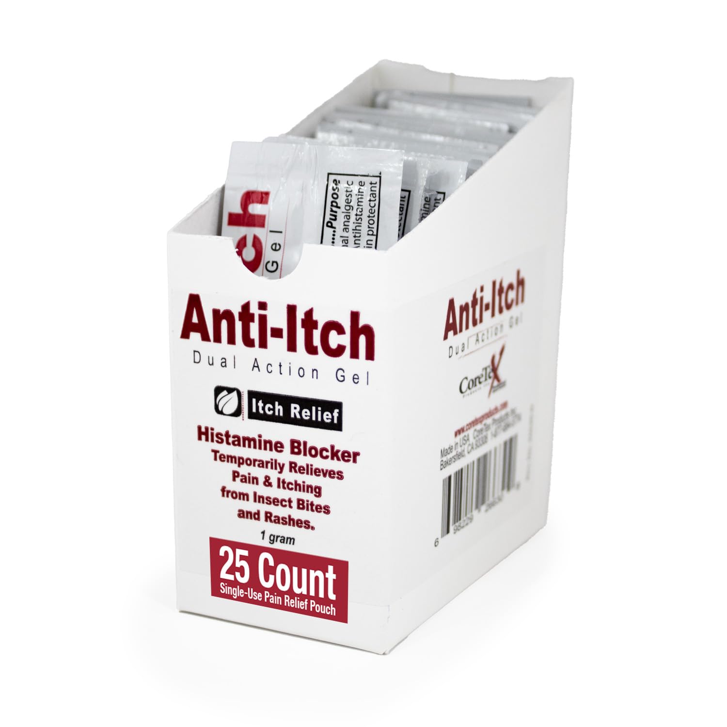 Fast Acting AntiItch Dual Action Gel Packets Pack of 25 American