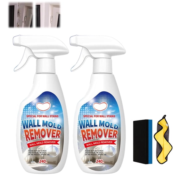 Fast Acting Anti Wall Cleaner Spray, 8.1 Fl oz Highly Effective Removal Spray, Highly Effective Wall Cleaner for Painted Walls, Multi-surface Cleaning for Wood,Tile, Bathrooms, Kitchens (2PCS)