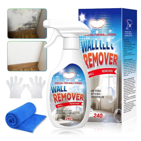 Fast Acting Anti Wall Cleaner Spray, New 8oz Highly Painted Effective Wall Stain Remover, Dust Removal Foam, Multi-Surface Use, Long-Term Protection without Damaging for Bathrooms, Kitchens (1Set)