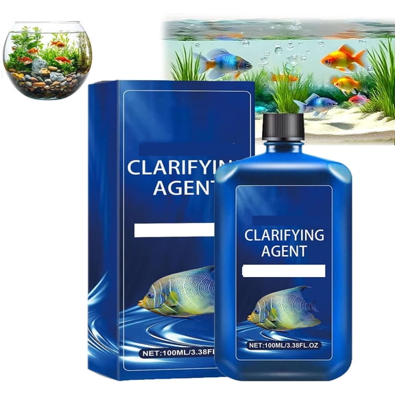 Fast-Acting Aquarium Water Clarifier,Powerful Aquarium Water Purification Clarifier,Powerful Aquarium Water Purifier,Safe Formula