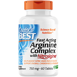 Fast Acting Arginine Complex with Nitrosigine - Supports Increasing Blood Flow - 750 MG 60 Tablets