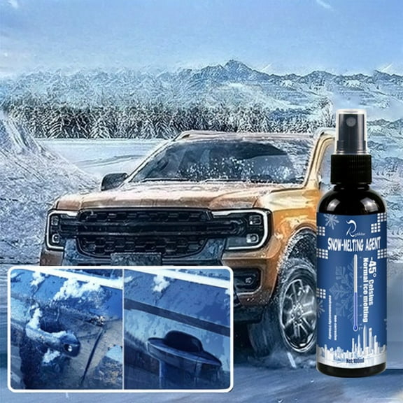 Fast-Acting Car Deicer & Snow Melt Spray - 100ml | Multi-Purpose Ice Melting Agent for Windshield, Door Handles, Mirrors, Locks & More | Easy-to-Use Home & Auto Solution