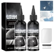 Fast-Acting Car Windshield Crack Repair Kit, Windshield Chip Repair Kit, Windshield Repair Liquid for Cracks, Car Window Repair Kit for Glasses, Mirrors 2Pcs