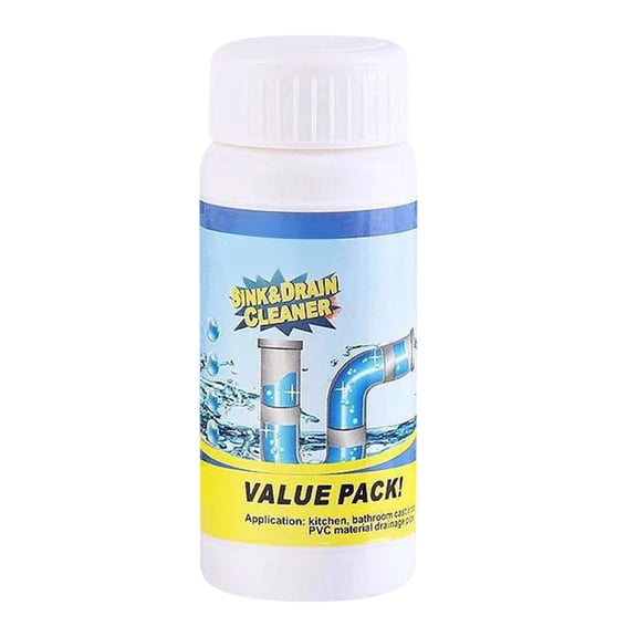 Fast Acting Enzyme Drain Cleaner Powder,Powerful Pipe Unclogger for Kitchen Sink,Shower,Bathtub & Toilet,Septic Safe,Dissolves Hair,Grease,Soap Scum,20 Min Quick Foam Action,Non-Corrosive Formula