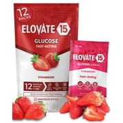Fast Acting Glucose Powder Packets, Strawberry - Quick Dissolving, 15g Pure, Gluten-Free Glucose Packets, Oral Dextrose Powder for Kids & Adults, Easy-to-Carry Pocket Sized Slimpacks