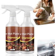 Fast-Acting Heavy Duty Grill Degreaser Spray, Powerful Grease Remover for Griddles, BBQ Cleaner for Kitchen Grills & OvensRL 2 PCS
