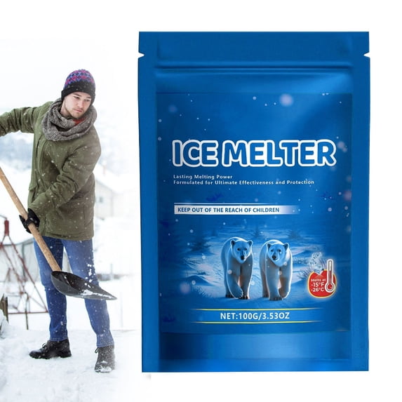 Fast-Acting Ice Melt Blend, Safe for Concrete and Sidewalks, 0.22 Pounds