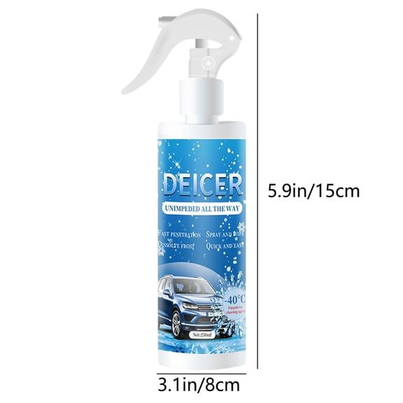 Fast-Acting Ice Melting Spray For Windshields,Deicer Spray For Car Windshield,De-Icer Spray,Windshield Defroster for Windshields, Rearview Mirrors, Exhaust Pipes, Keyholes