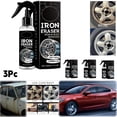 thumbnail image 1 of Fast Acting Iron Rust Remover Spray Brake Dust Cleaner For Car Wheels Paint Metal Surfaces Automotive Detailing 120Ml 3Pc, 1 of 6