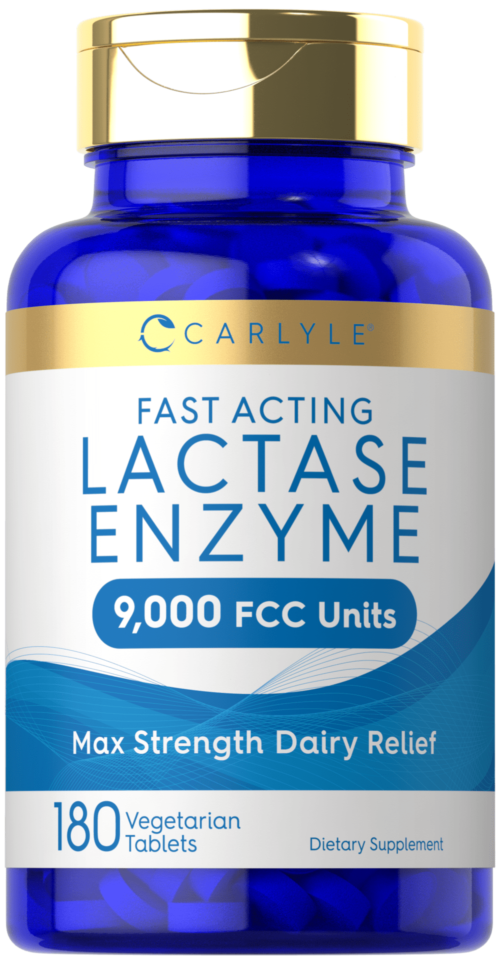 Fast Acting Lactase Enzyme Pills 9000 FCC 180 Tablets Dairy