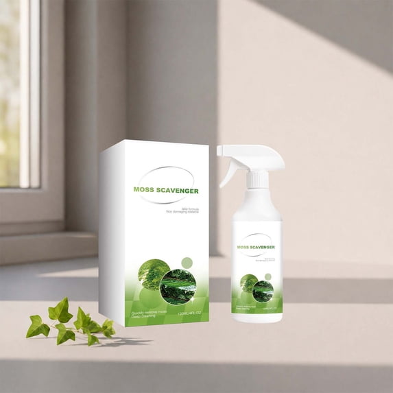 Fast Acting Moss and Algae Remover Spray,Mild Non-Toxic Formula for Patios Roof Shingles and Outdoor Hard Surfaces