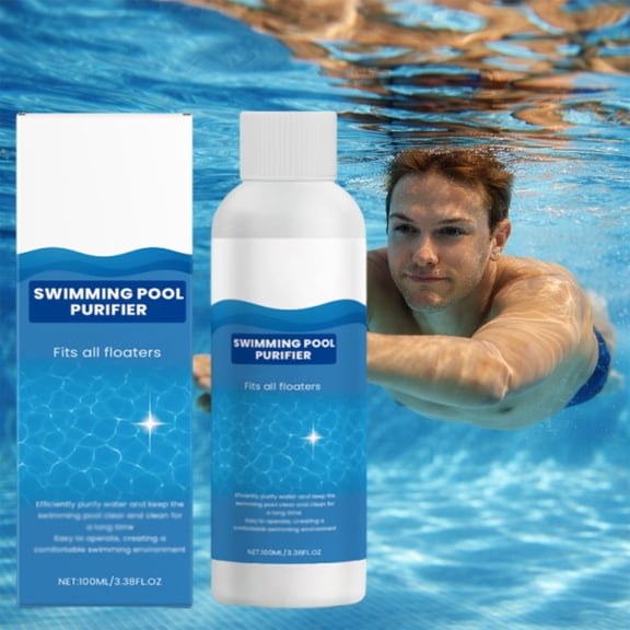 Fast Acting Pool Water Clarifier, Swimming Pool Purifier Liquid Removes Cloudy Water Quickly
