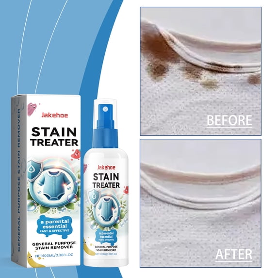 Fast Acting Stain Remover Spray for Laundry, Instant Spot Cleaner Removes Tough Stains Including Oil, Paint, Blood, and Pet Stains, 3.4 fl oz