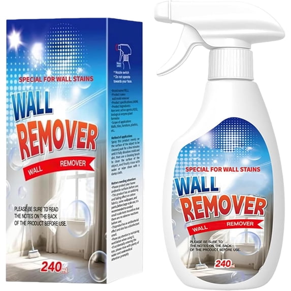 Fast Acting Wall Cleaner Spray, Highly Effective Removal Spray, Wall Remover Spray, Highly Effective Wall Cleaner, for Wall Stains, Wood, Bathrooms, Kitchens, Tile