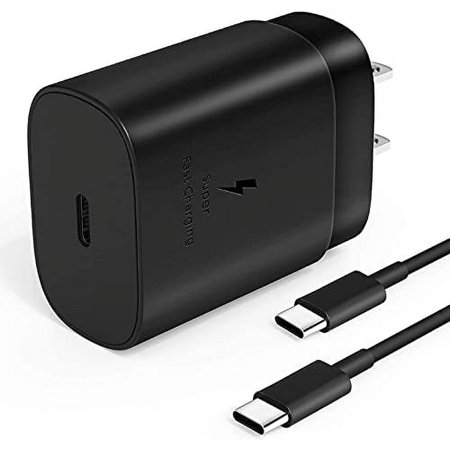 Fast Adaptive 25W Charger Compatible with Samsung Galaxy S21/S21+/ S21 Ultra, Note10 Plus/Note 20 /S20/S20+/S20 Ultra, LG with 4FT (1.2M) UrbanX USB C PD Charging and Data Transfer Cable