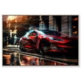 thumbnail image 1 of Fast And Electric Racing Car Print Man Cave Canvas Wall Art by Notoriart, Silver Floater Frame, 45"x30", 1 of 7