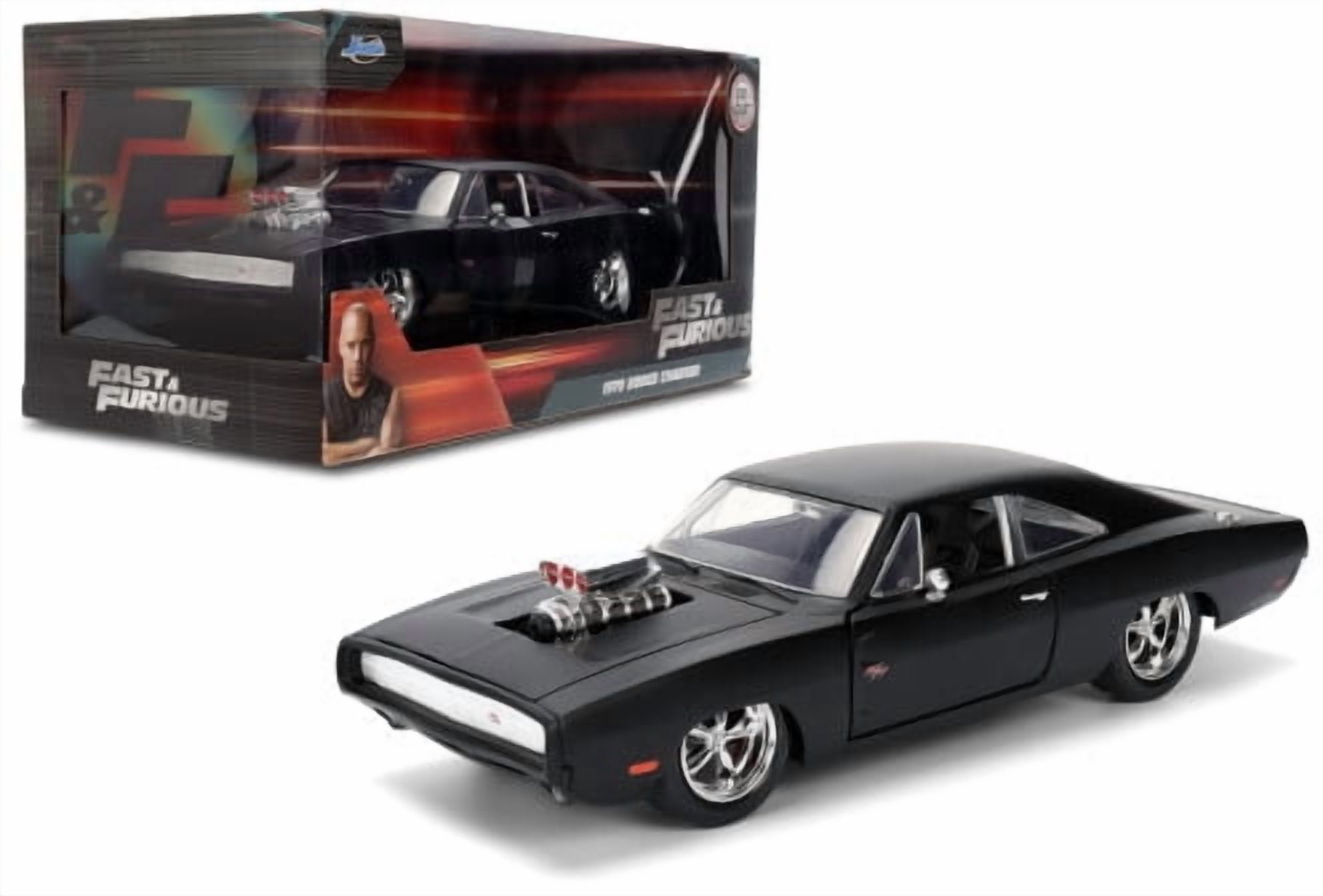 Jada Toys Fast & Furious 1970 Dodge Charger – 1:24 Scale Die-Cast Car Model – Highly Detailed, Opening Hood & Doorsectible Movie Replica
