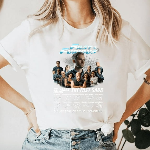 Fast And Furious 23 Years Fast X Dom Vin Diesel Paul Fan Unisex T-shirt, for men & women, up to size 5XL