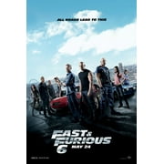 Fast And Furious 6 Movie Poster 24Inx36In Poster 24x36 Multi-Color Square Adults Best Posters