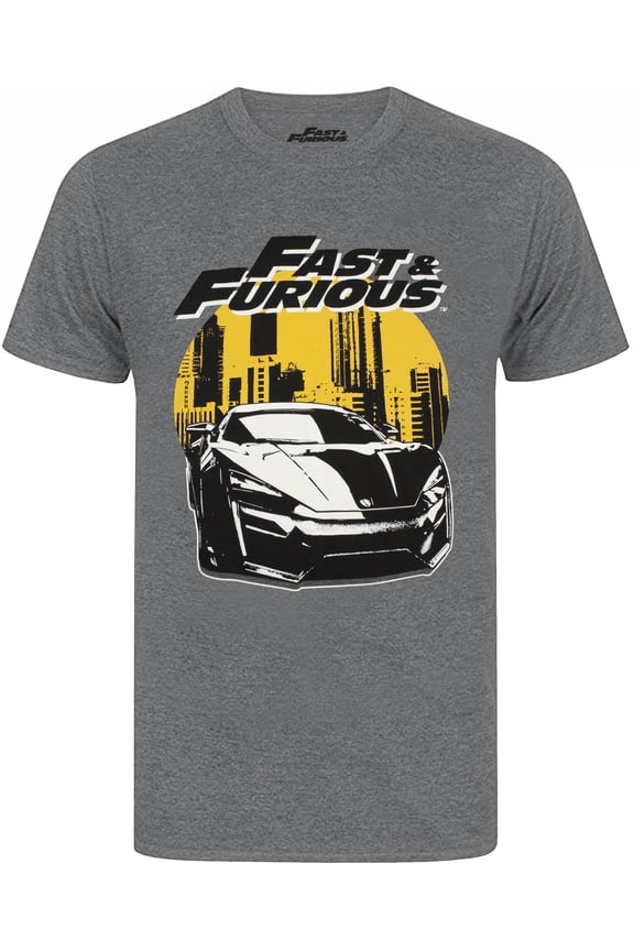 Fast And Furious Logo Mens Charcoal Short Sleeved T-Shirt | XL | Made by Vanilla Underground