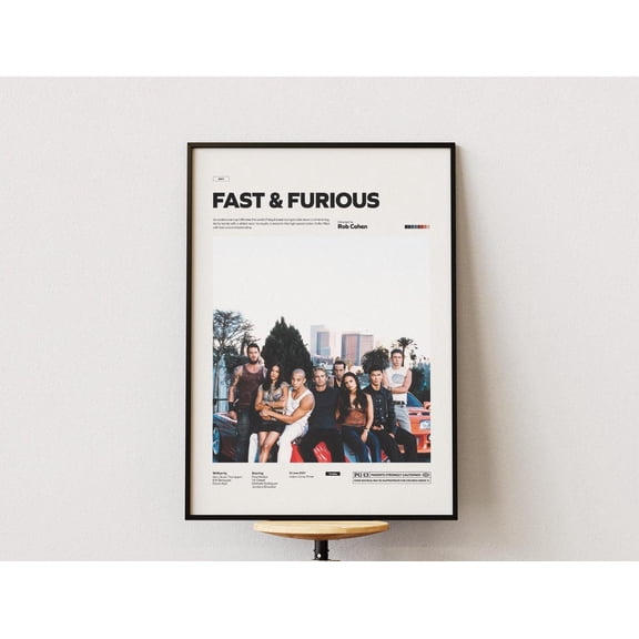Fast And Furious Poster, Racing Car Poster, Dominic Toretto Print, Unframed Paper Poster 8x10in