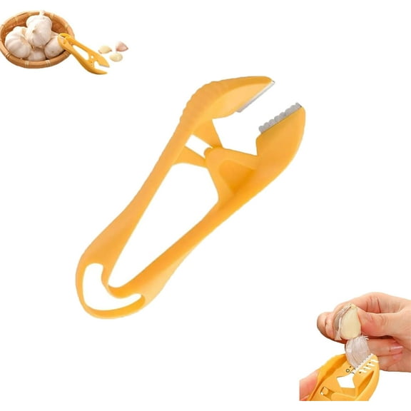 Fast And Portable Garlic Peeler- Manual Garlic Skin Remover Clip with Hanging Hole, Odor-Free Kitchen Gadget for Efficient Cooking