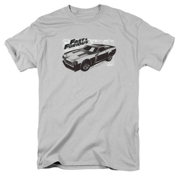 Fast And The FuriouS/Spray Car S/S Adult 18/1 T-Shirt Silver