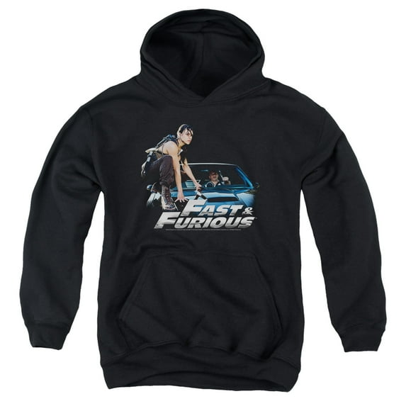 Fast And The Furious - Car Ride - Youth Hooded Sweatshirt - Large