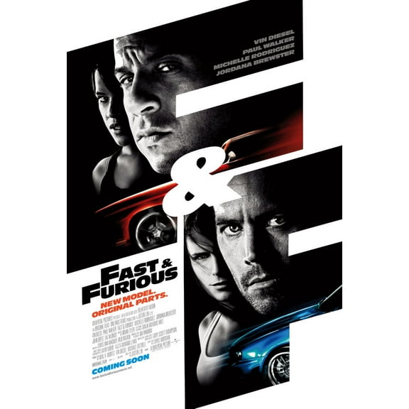 Fast And The Furious Movie Poster Metal Sign 8Inx 12In Metal Print 8x12 Square Adults Best Posters