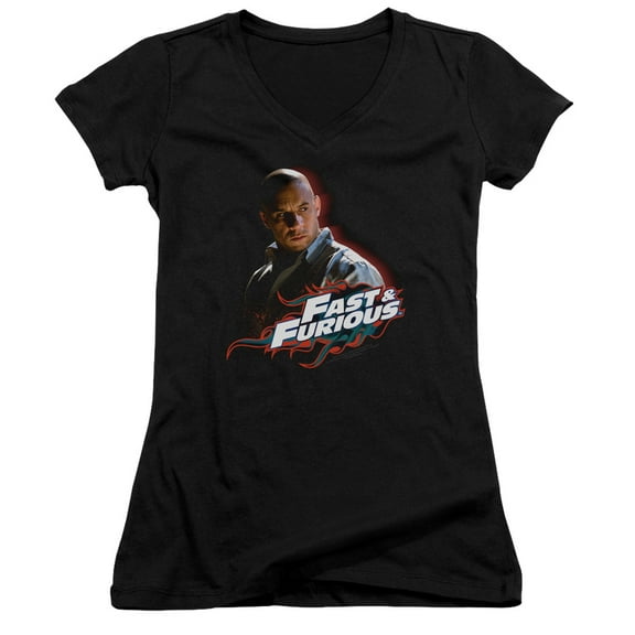 Fast And The Furious Toretto Junior Women's T-Shirt V-Neck Black