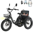 thumbnail image 1 of Skeri Electric Tricycle for Adults, 750W(Peak 1350W) Motor, 48V13Ah Battery, 20"x4" Folding Fat Tire 3-Wheel Electric Trike, 20MPH, Hydraulic Brakes, Rear Basket & Differential, UL2849, 1 of 15
